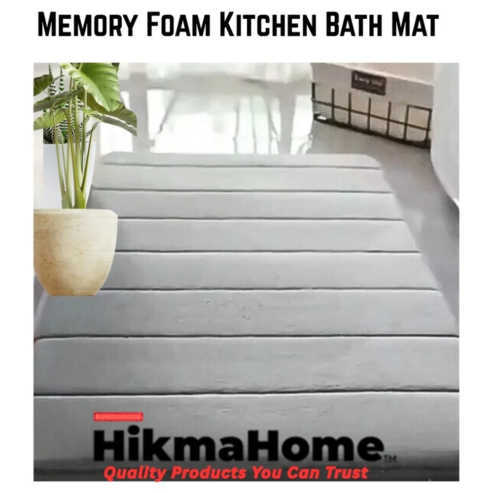Hi Performance Memory Foam Multi Purpose Non-Slip Mats Gray Set 2 New